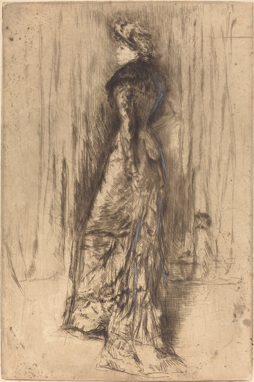 Maud, stående, ca. 1873. av James Abbott McNeill Whistler
