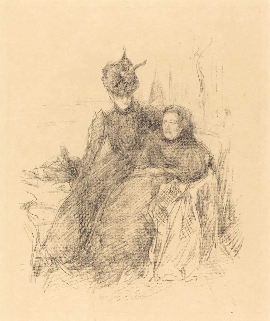 Mor og datter, 1897. av James Abbott McNeill Whistler
