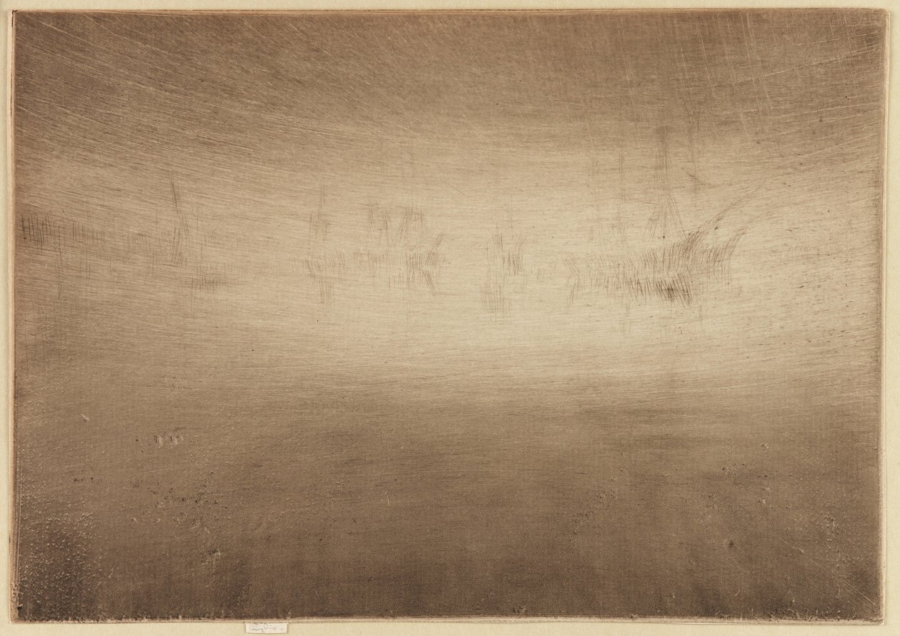 Nocturne Shipping, 1879-1880. av James Abbott McNeill Whistler