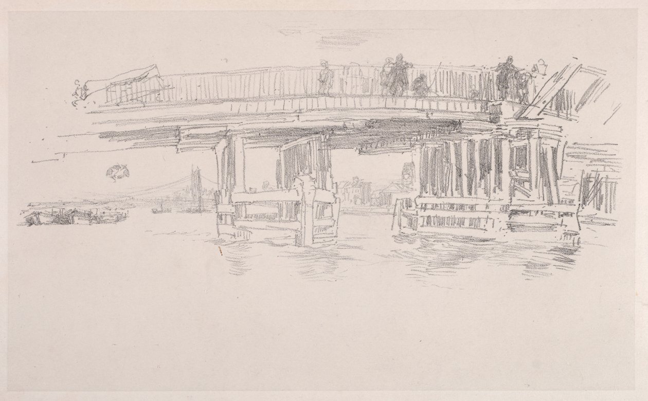 Old Battersea Bridge. av James Abbott McNeill Whistler
