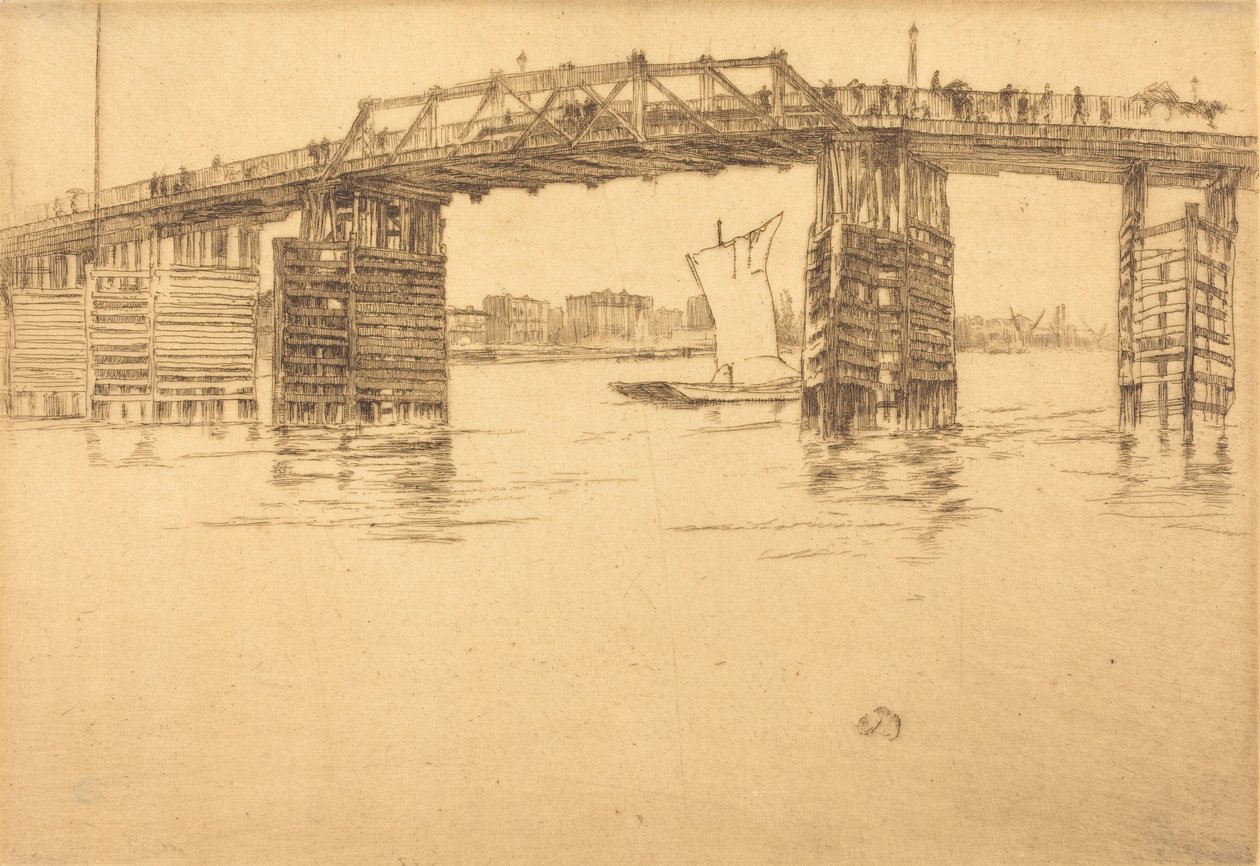 Old Battersea Bridge, 1879. av James Abbott McNeill Whistler