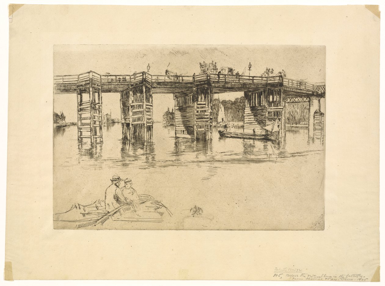 Old Putney Bridge, 1879. av James Abbott McNeill Whistler