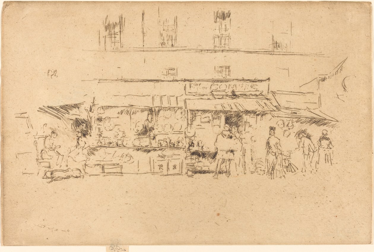 Monte Bell O, quai, 1893. av James Abbott McNeill Whistler