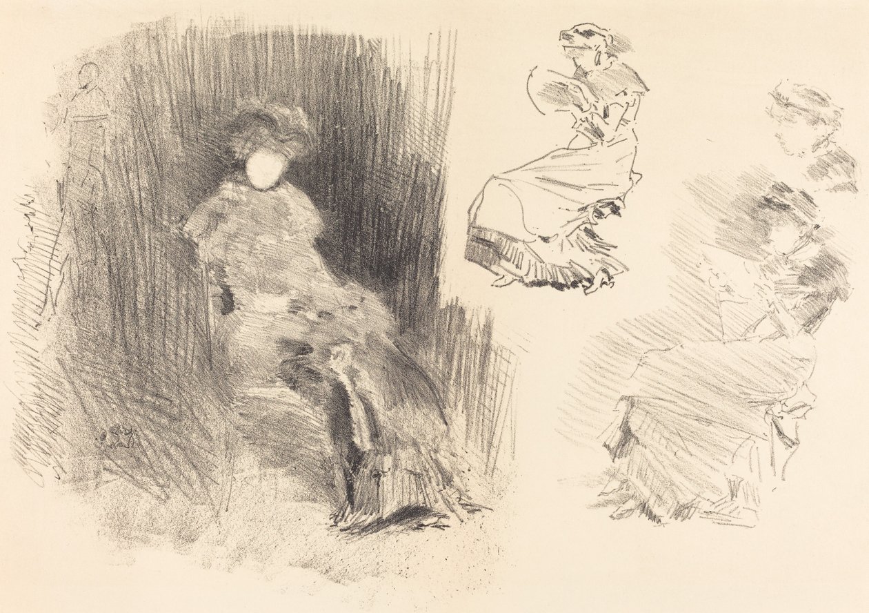 Reading, 18791887. av James Abbott McNeill Whistler
