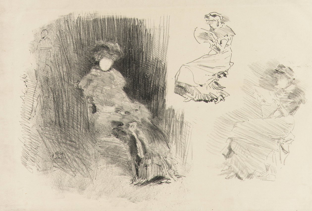 Reading, 1879 og 1887. av James Abbott McNeill Whistler