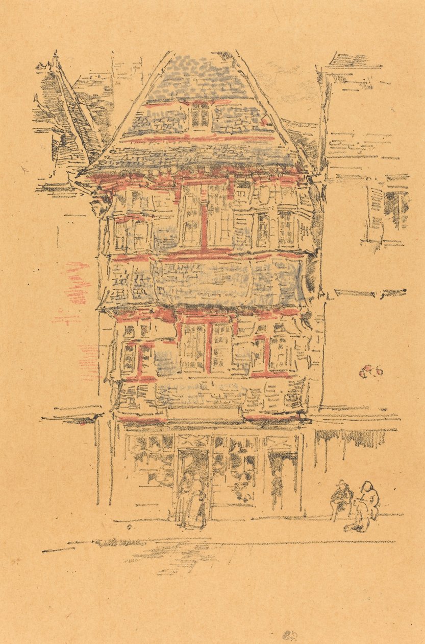 Røde hus, Paimpol, 1893. av James Abbott McNeill Whistler