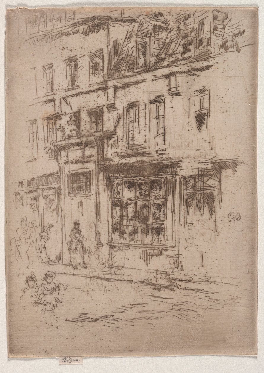 Rue du Buerre, Brussel. av James Abbott McNeill Whistler