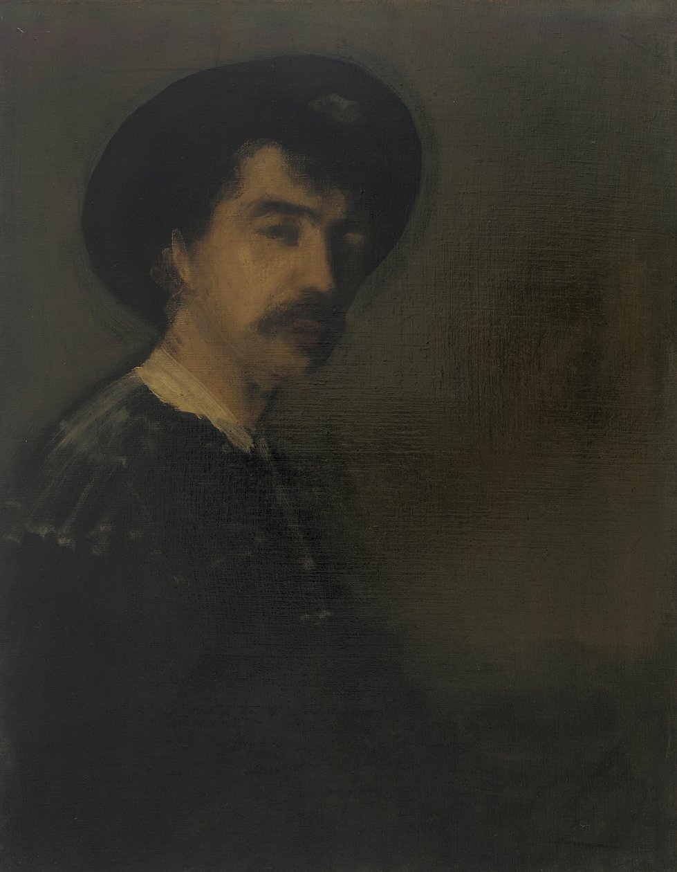 Selvportrett, 1870-1875. av James Abbott McNeill Whistler