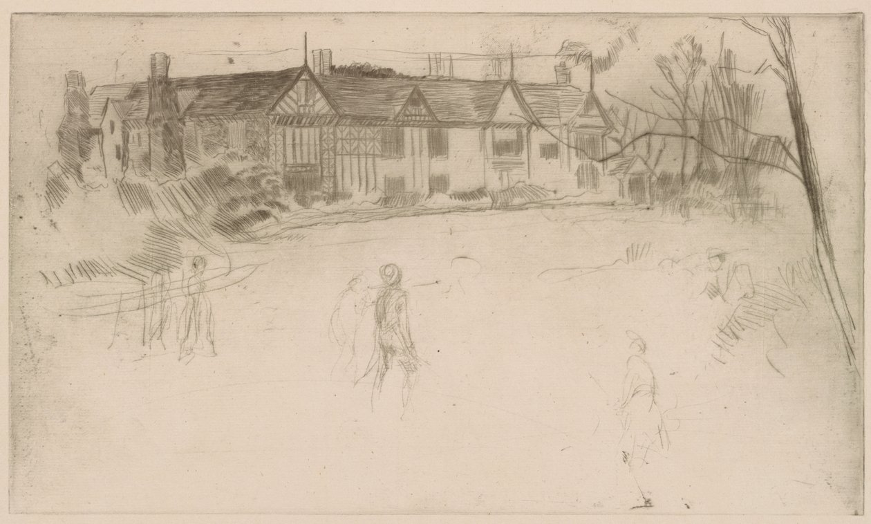 Speke Hall, 1875. av James Abbott McNeill Whistler