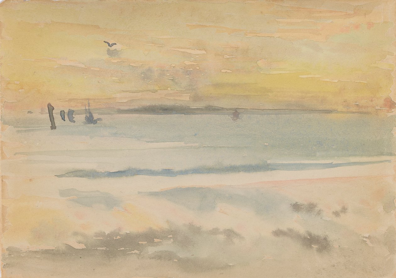 St. Ives: Solnedgang, 1883-1884. av James Abbott McNeill Whistler