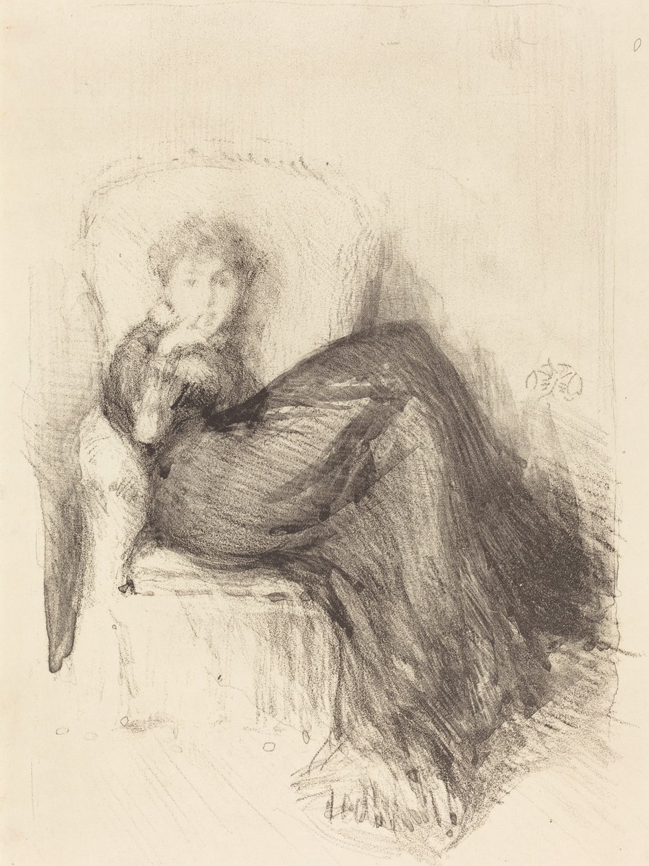 Studie: Maude Sittende, 1878. av James Abbott McNeill Whistler