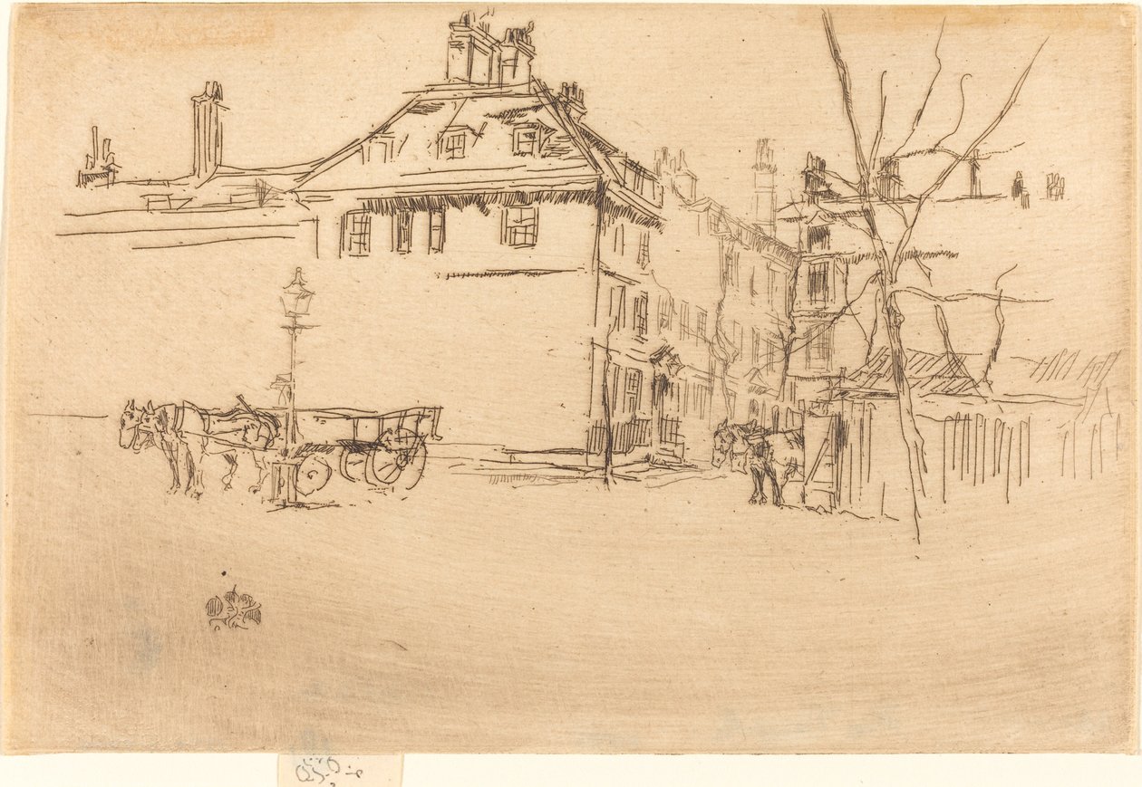 tempel, ca. 18801881. av James Abbott McNeill Whistler