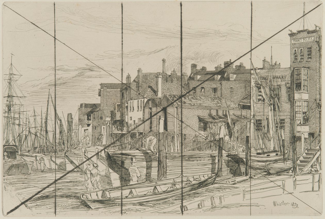 Thames Police, 1859. av James Abbott McNeill Whistler
