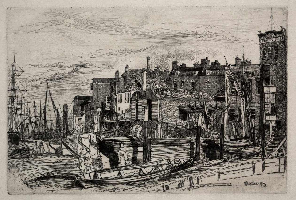 Thames Police, 1859. av James Abbott McNeill Whistler