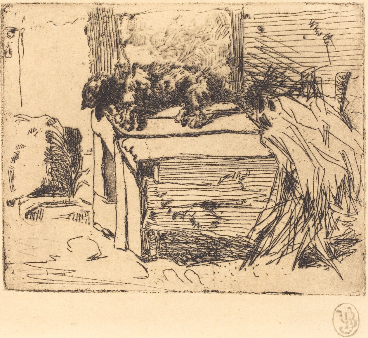 Hunden på kennelen. av James Abbott McNeill Whistler