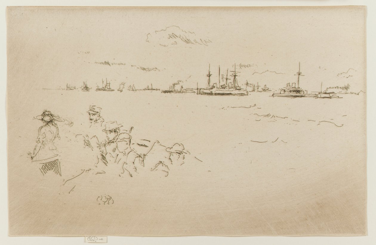 The Fleet: Monitors, 1887. av James Abbott McNeill Whistler