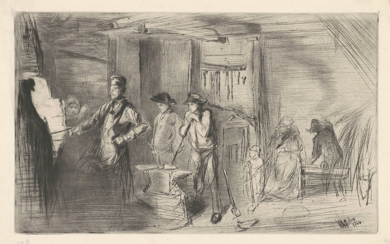 The Forge, 1861. av James Abbott McNeill Whistler
