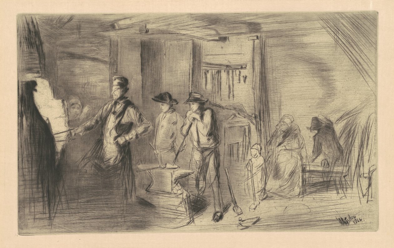 The Forge, 1861. av James Abbott McNeill Whistler