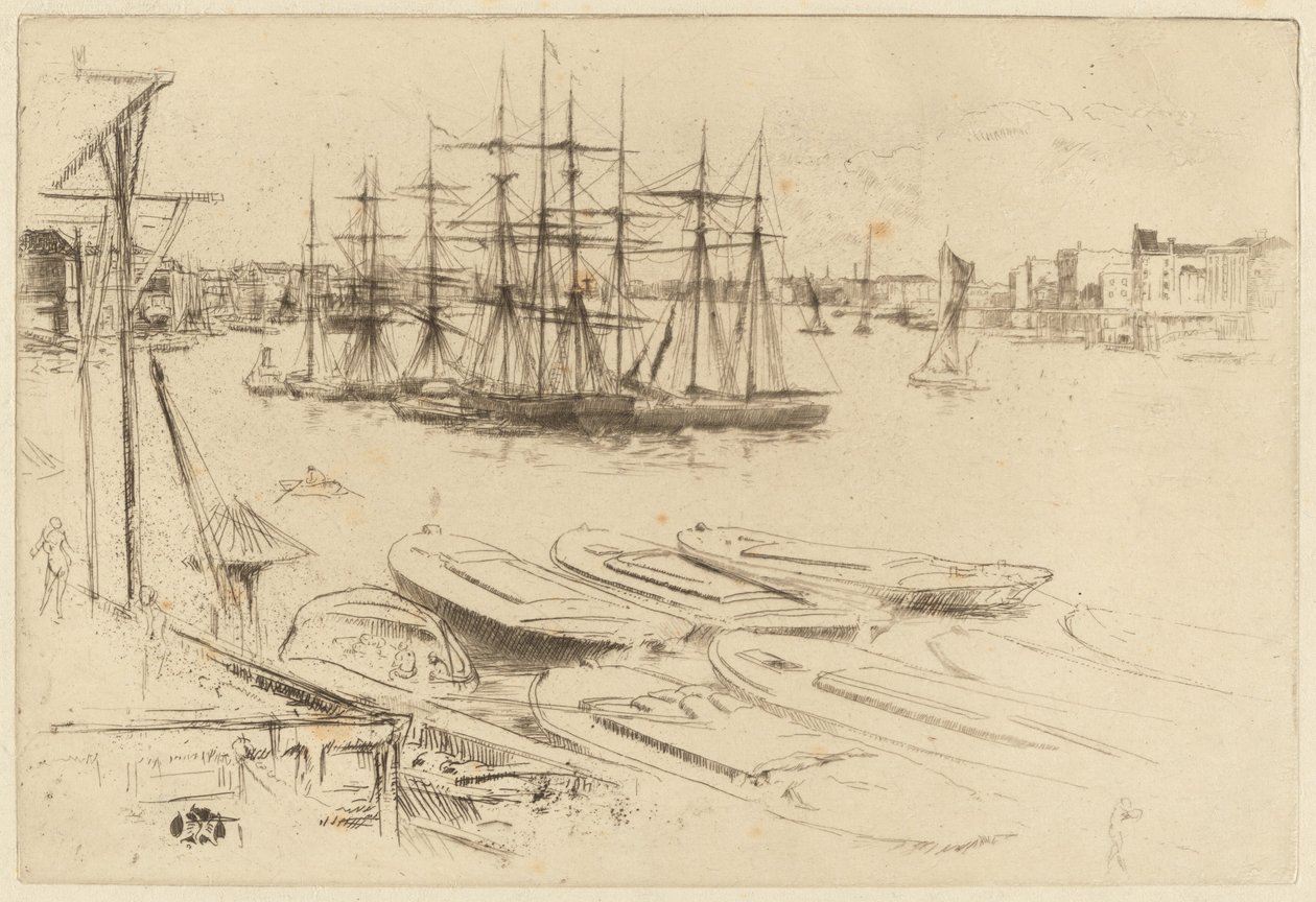 Det store bassenget, ca. 1879. av James Abbott McNeill Whistler