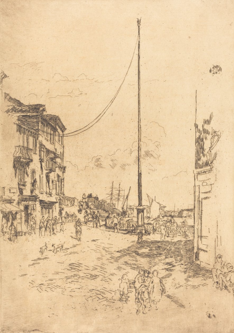 Den lille masten, 1880. av James Abbott McNeill Whistler