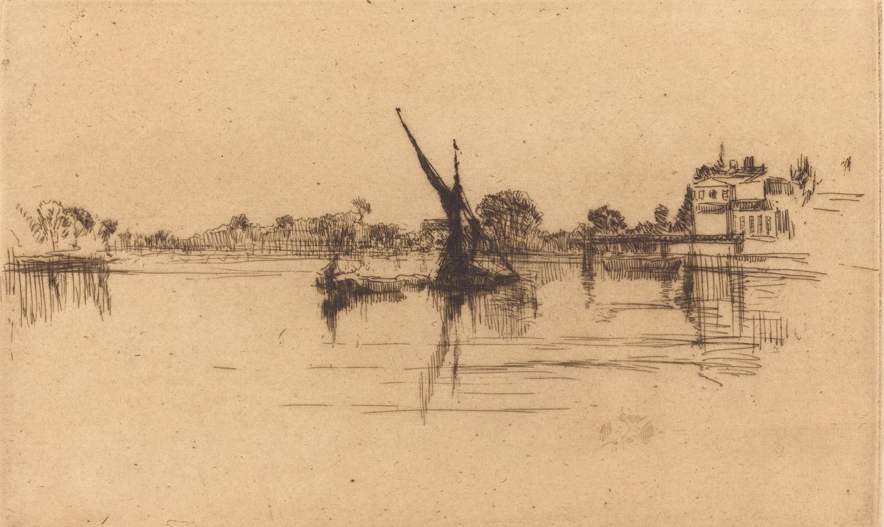 The Little Putney, No.II, 1879. av James Abbott McNeill Whistler