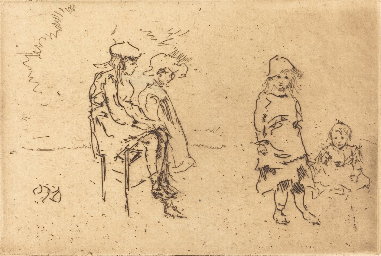 Menpes-barna, ca. 18841886. av James Abbott McNeill Whistler