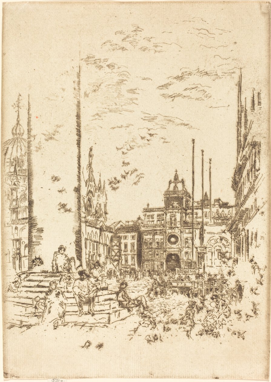 Piazzetta, 1880. av James Abbott McNeill Whistler