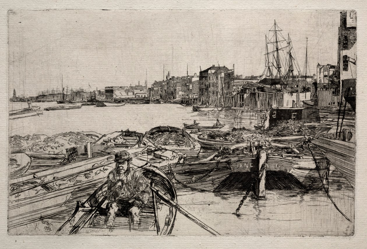 The Pool, 1859. av James Abbott McNeill Whistler