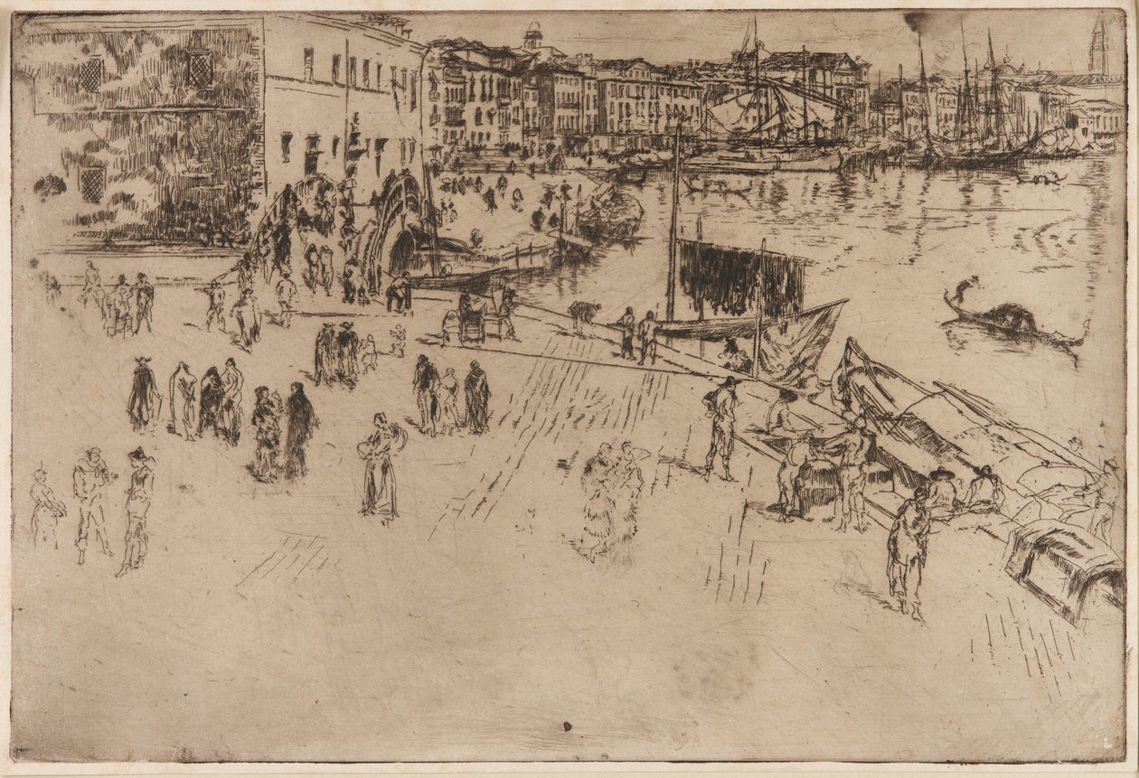 The Riva, 1879-1880. av James Abbott McNeill Whistler