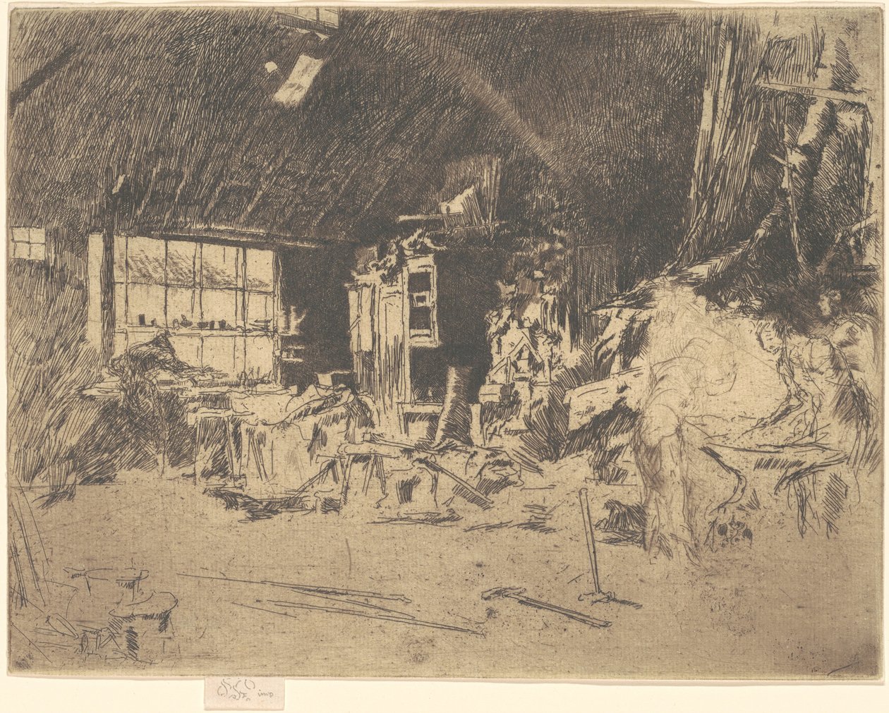 The Smithy, 1880. av James Abbott McNeill Whistler