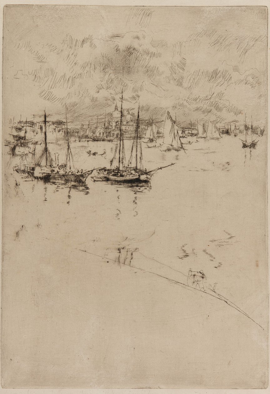 Dampbåten, Venezia, 1879-1880. av James Abbott McNeill Whistler