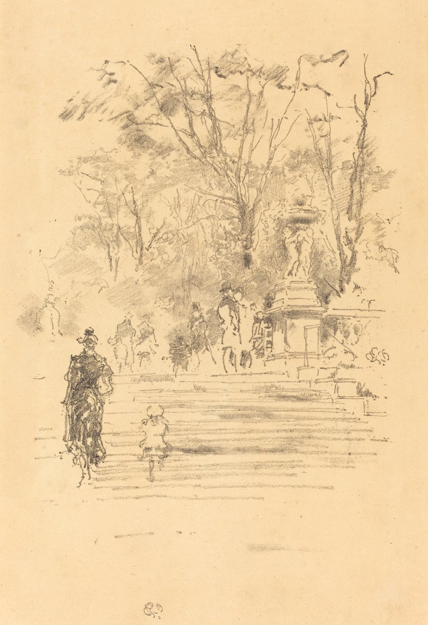 The Steps, Luxembourg, 1893. av James Abbott McNeill Whistler