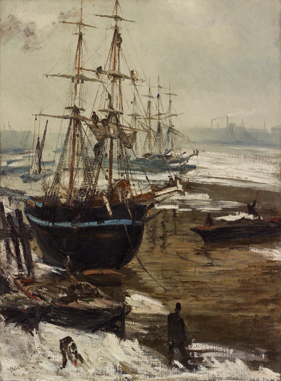 Themsen i is, 1860. av James Abbott McNeill Whistler