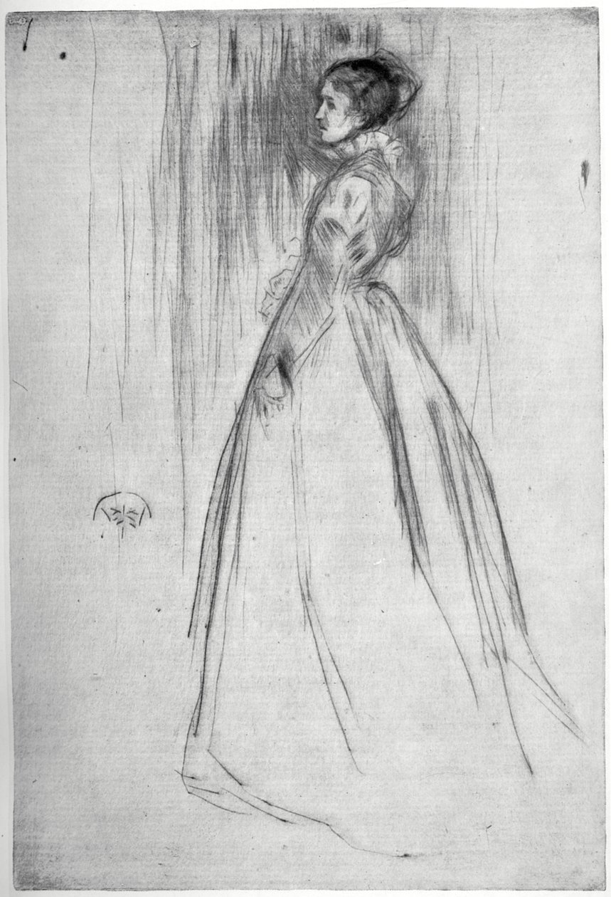 The Velvet Dress, 1873 1904. av James Abbott McNeill Whistler