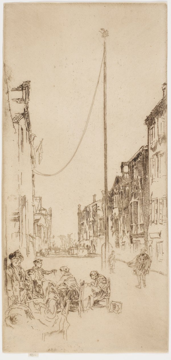 Den venetianske masten, 1879-1880. av James Abbott McNeill Whistler