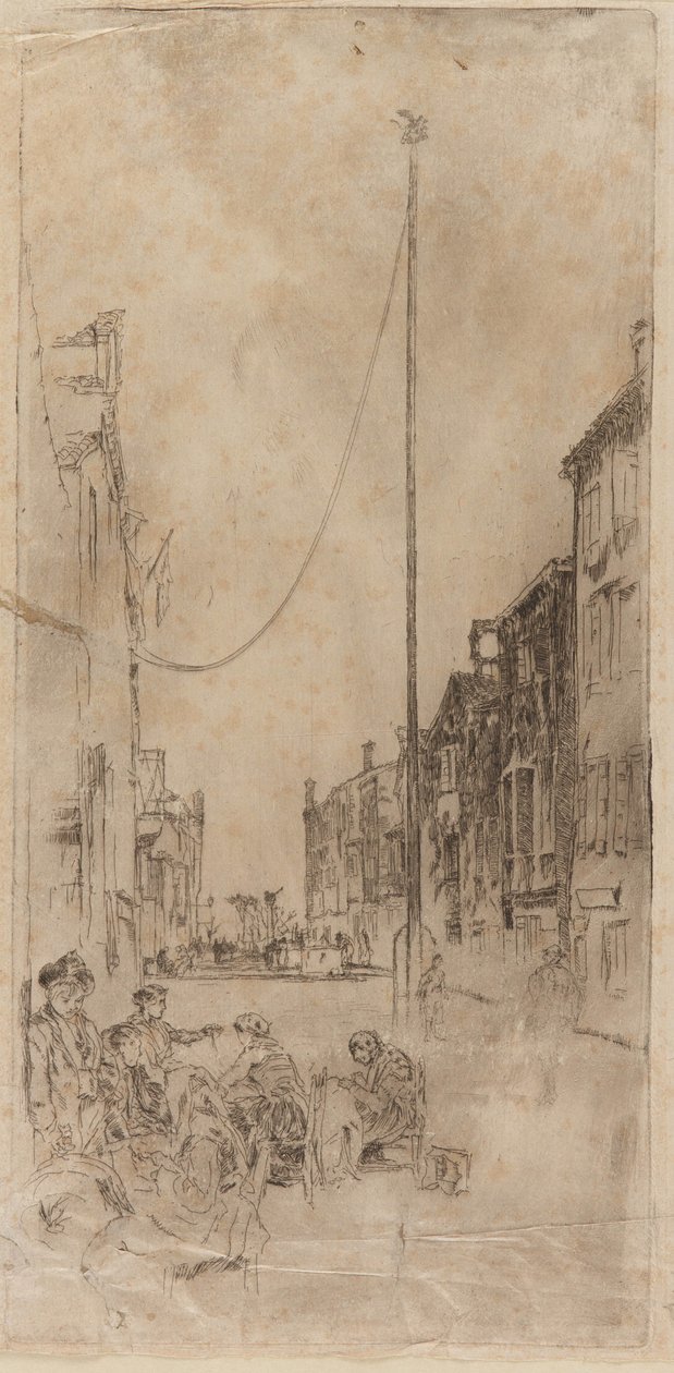 Den venetianske masten, 1879-1880. av James Abbott McNeill Whistler
