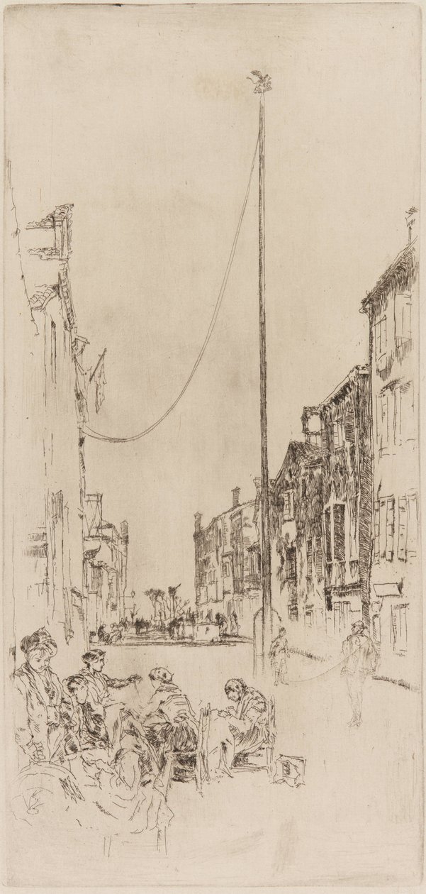 Den venetianske masten, 1879-1880. av James Abbott McNeill Whistler