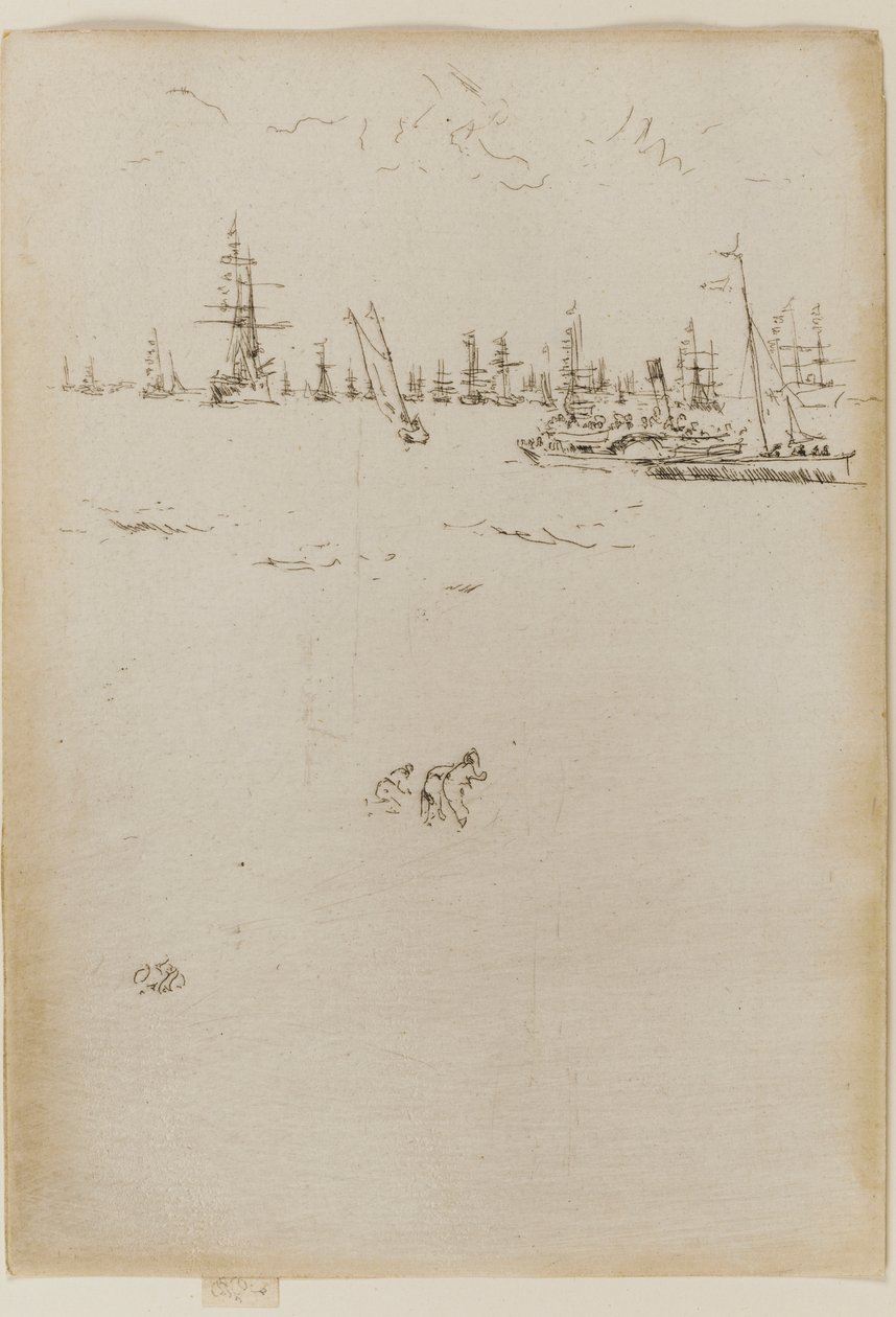 Besøkendes båt, 1887. av James Abbott McNeill Whistler