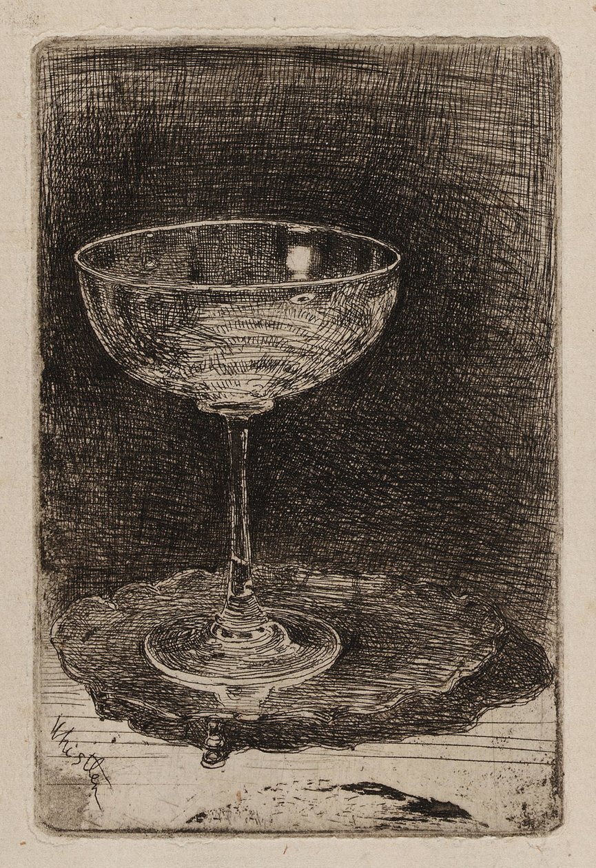 Vinglasset, 1858. av James Abbott McNeill Whistler