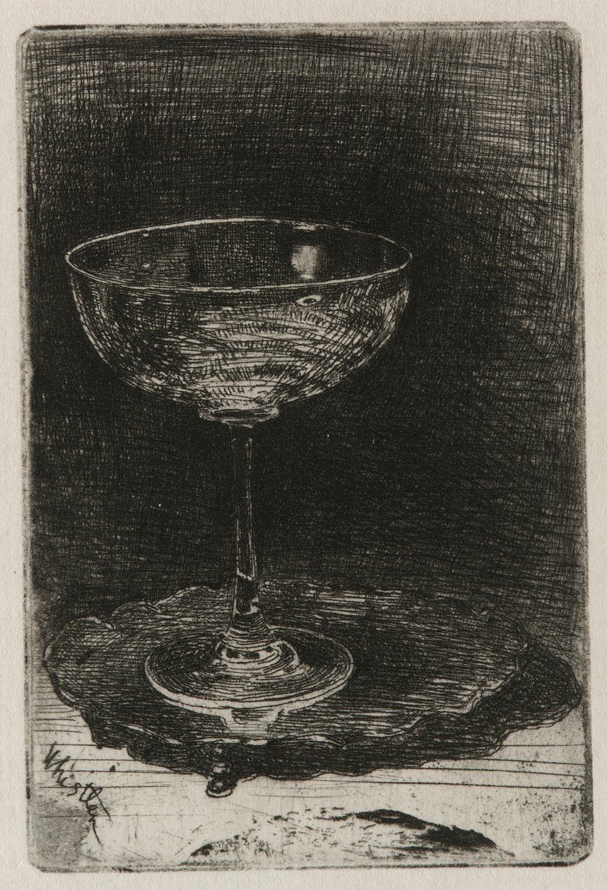 Vinglasset, 1858. av James Abbott McNeill Whistler