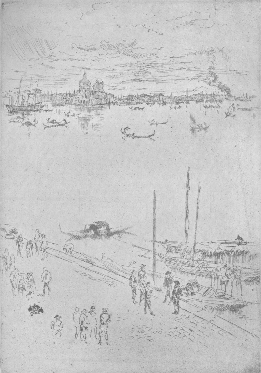 Oppreist Venezia, c1880, 1904 av James Abbott McNeill Whistler