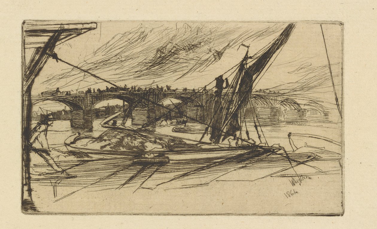 Vauxhall Bridge, 1861. av James Abbott McNeill Whistler