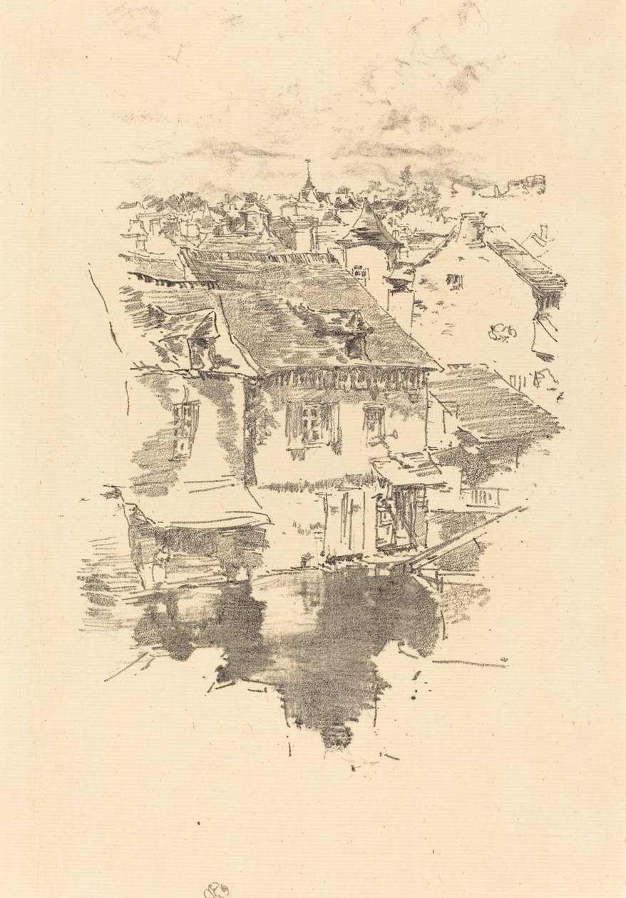 Vitré: Kanalen, 1893. av James Abbott McNeill Whistler
