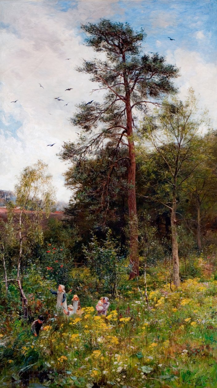 En krok i naturens hage, 1879. av James Aumonier