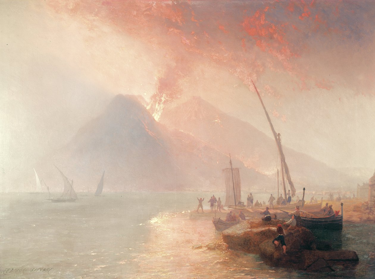 Vesuvs utbrudd, 1856 av James Baker Pyne