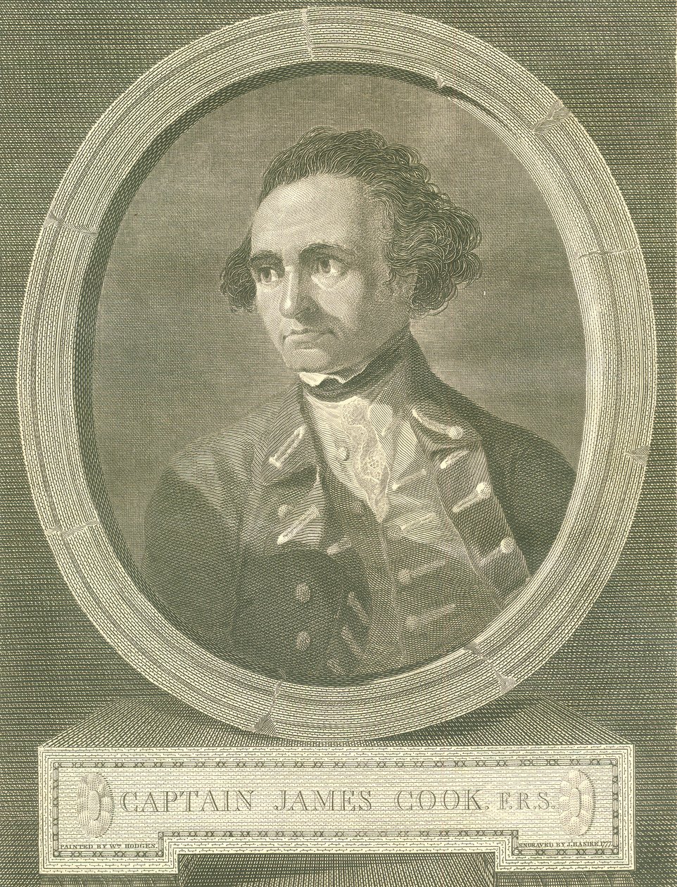 Portrett av kaptein James Cook, 1777 av James Basire