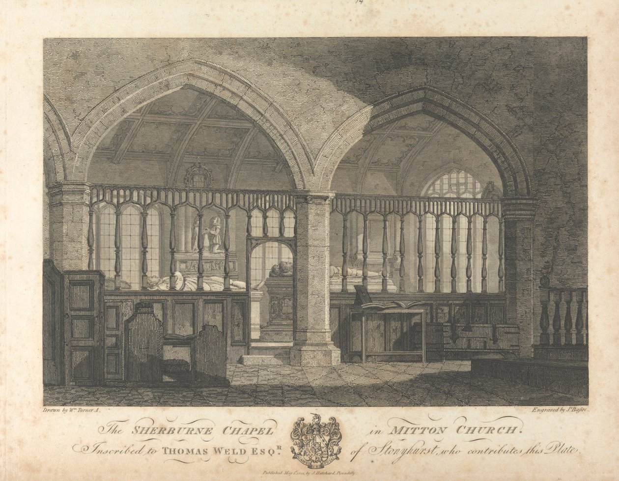 Sherburne Chapel i Mitton Church av James Basire