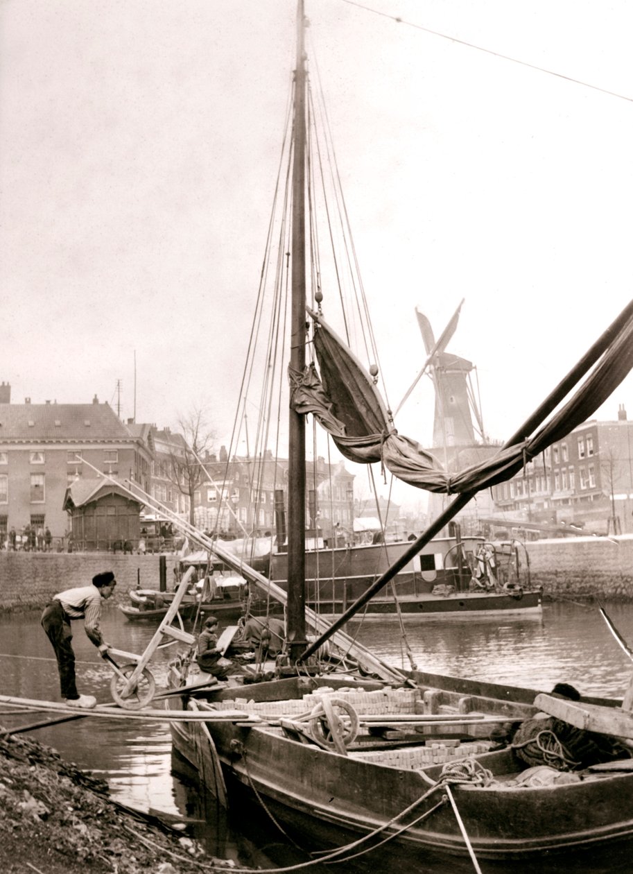 Kanalbåt, Rotterdam, 1898. av James Batkin