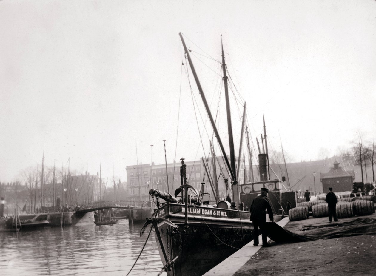 Kanalbåter, Rotterdam, 1898. av James Batkin