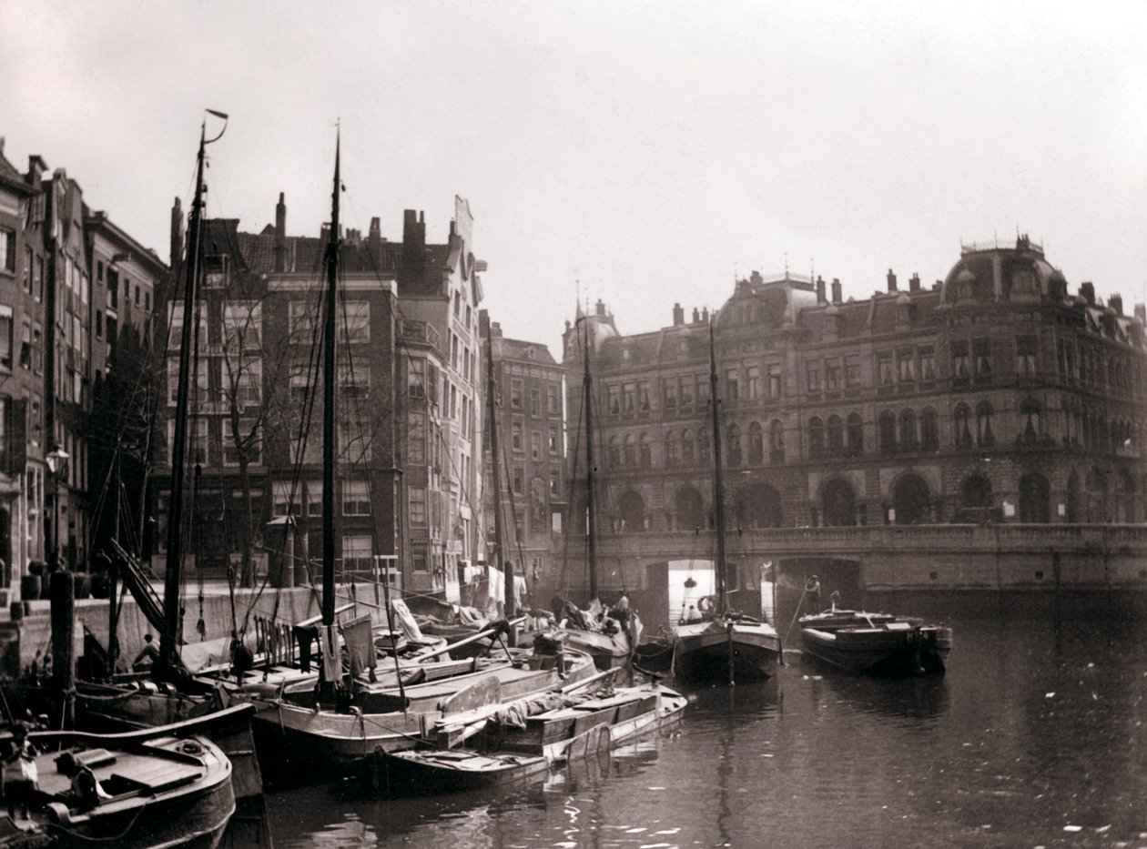 Kanalbåter, Rotterdam, 1898. av James Batkin